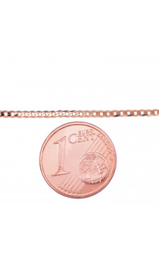 Kuldkett Curb 1.2 mm , kantide teemanttöötlus 1400028(Au-R), Punane Kuld 585°