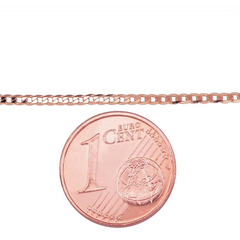 Kuldkett Curb 1.2 mm , kantide teemanttöötlus 1400028(Au-R), Punane Kuld 585°