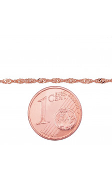 Kuldkett Singapore 1.5 mm , kantide teemanttöötlus 1400046(Au-R), Punane Kuld 585°