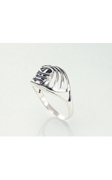 Hõbesõrmus 2100923(POx-Bk), Hõbe 925°, oksüüd (kate)