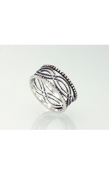 Hõbesõrmus 2100924(POx-Bk), Hõbe 925°, oksüüd (kate)