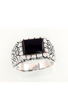 Hõbesõrmus 2101366(POx-Bk)_ON, Hõbe 925°, oksüüd (kate), Ooniks