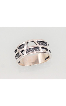 Hõbesõrmus 2101390(POx-Bk), Hõbe 925°, oksüüd (kate)