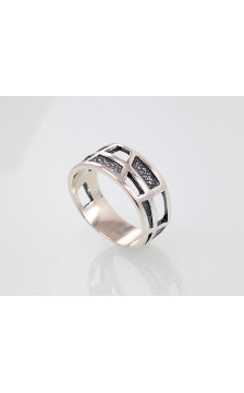 Hõbesõrmus 2101390(POx-Bk), Hõbe 925°, oksüüd (kate)