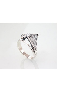 Hõbesõrmus 2101407(POx-Bk)_CZ, Hõbe 925°, oksüüd (kate), Tsirkonid