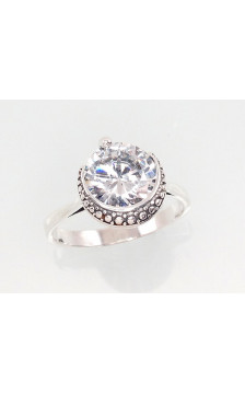 Hõbesõrmus 2101409(POx-Bk)_CZ, Hõbe 925°, oksüüd (kate), Tsirkonid