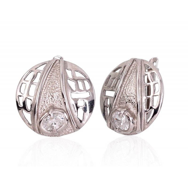 'Inglise' sulguriga hõbekõrverõngad 2201703_CZ, Hõbe 925°, Tsirkonid