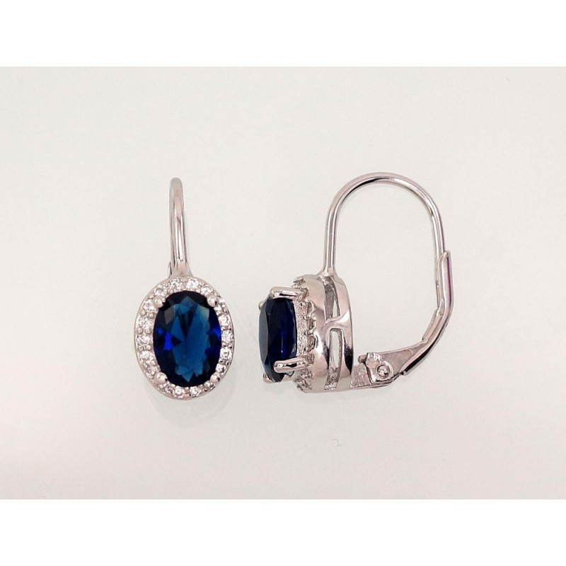 'Inglise' sulguriga hõbekõrverõngad 2202957(PRh-Gr)_CZ+CZ-B, Hõbe 925°, roodium (kate), Tsirkonid