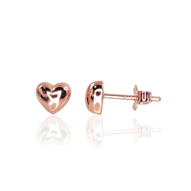 Hõbedast naelkõrvarõngad 2202963(PAu-R), Hõbe 925°, punane kuld (kate)