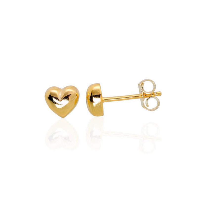 Hõbedast naelkõrvarõngad 2202963(PAu-Y), Hõbe 925°, kollane kuld (kate)