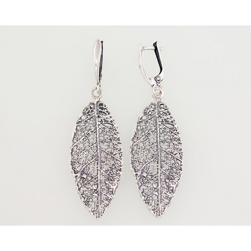 'Inglise' sulguriga hõbekõrverõngad 2203038(POx-Bk), Hõbe 925°, oksüüd (kate)