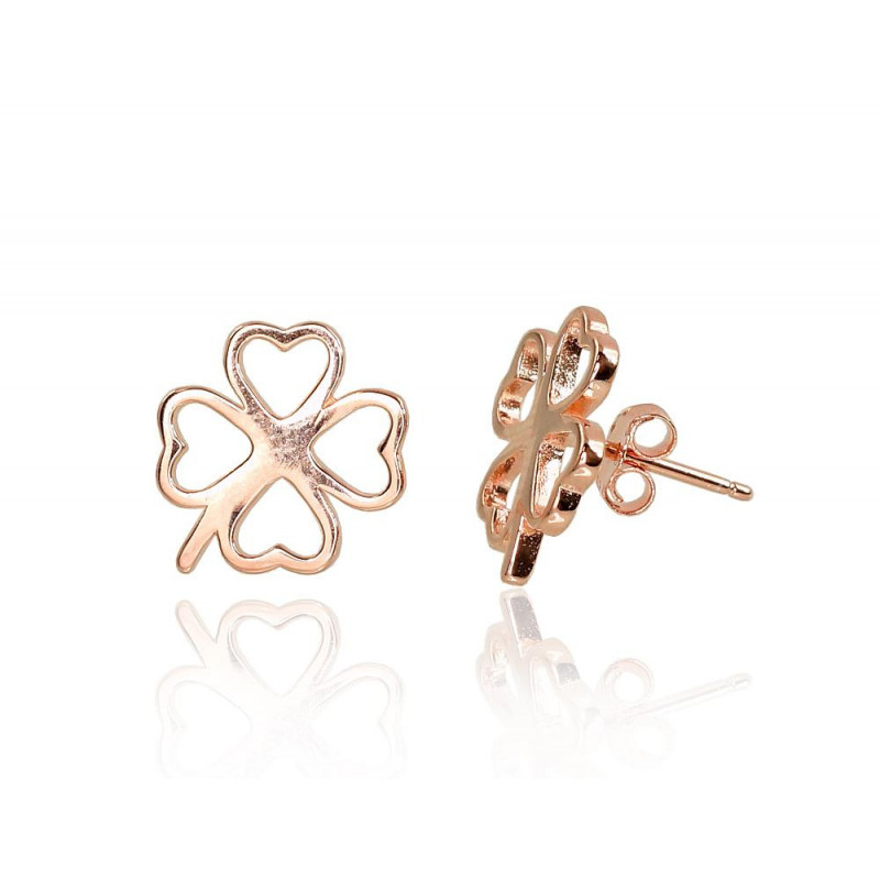 Hõbedast naelkõrvarõngad 2203148(PAu-R), Hõbe 925°, punane kuld (kate)