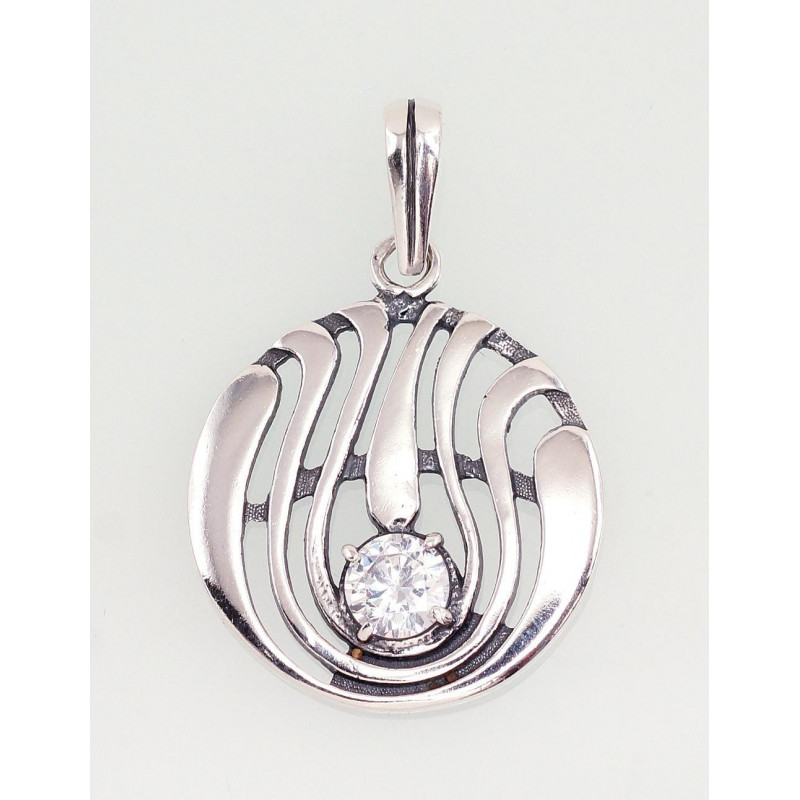 Hõberipats 2301528(POx-Bk)_CZ, Hõbe 925°, oksüüd (kate), Tsirkonid