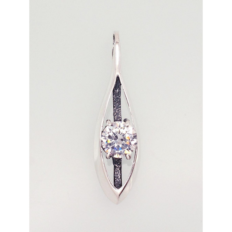 Hõberipats 2301531(POx-Bk)_CZ, Hõbe 925°, oksüüd (kate), Tsirkonid