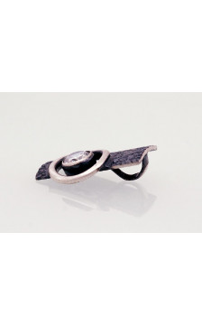 Hõberipats 2301533(Matt+POx-MattBk)_CZ, Hõbe 925°, oksüüd (kate), Tsirkonid