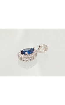 Hõberipats 2301644(PRh-Gr)_CZ+CZ-DB, Hõbe 925°, roodium (kate), Tsirkonid