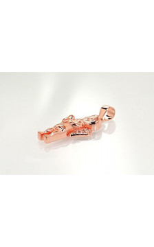 Hõberipats 2301737(PAu-R)_CZ, Hõbe 925°, punane kuld (kate), Tsirkonid