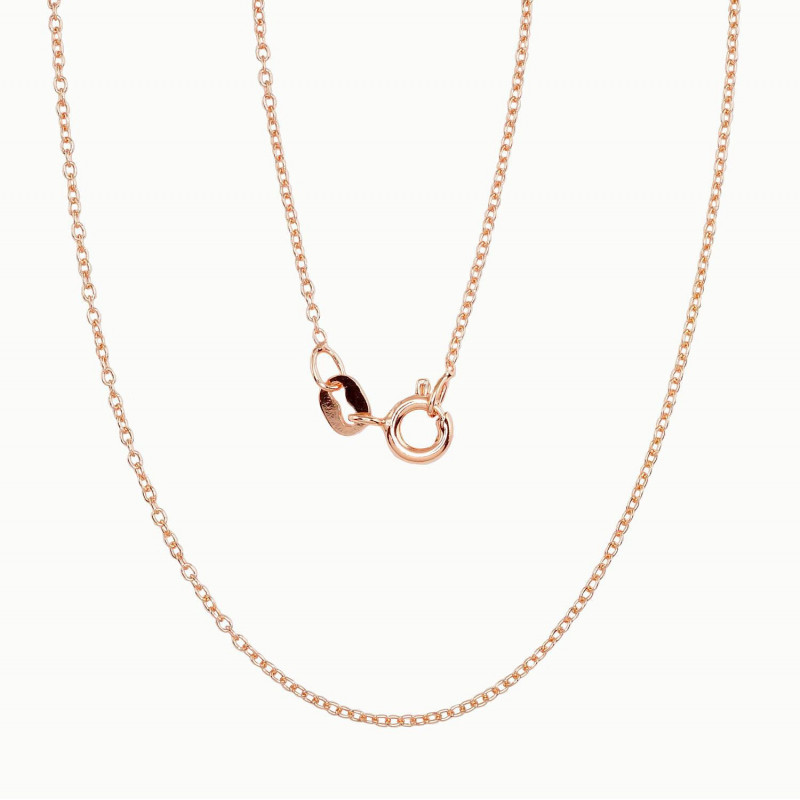 Hõbekett Anchor round 1 mm 2400061(PAu-R), Hõbe 925°, punane kuld (kate)