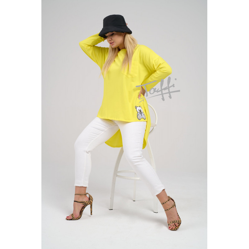 Puuvillane Taffi pluus Teddy yellow 3