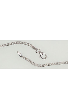 Hõbekett Rombo 2 mm , kantide teemanttöötlus 2400079(PRh-Gr), Hõbe 925°, roodium (kate)